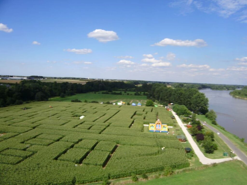 Vue aérienne du Labyrinthe de Beaugency