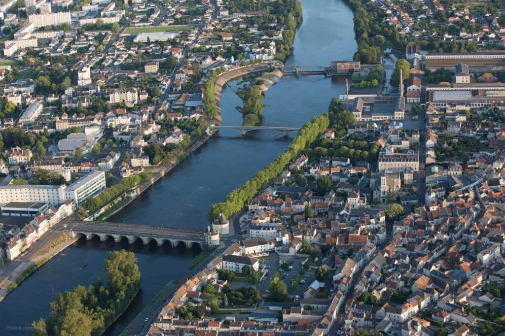 Vue aérienne de la Vienne