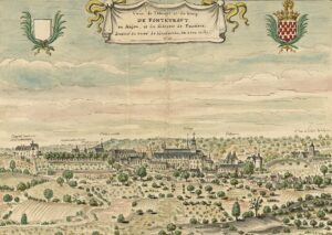 Vue sur l'Abbaye royale de Fontevraud (1699) 