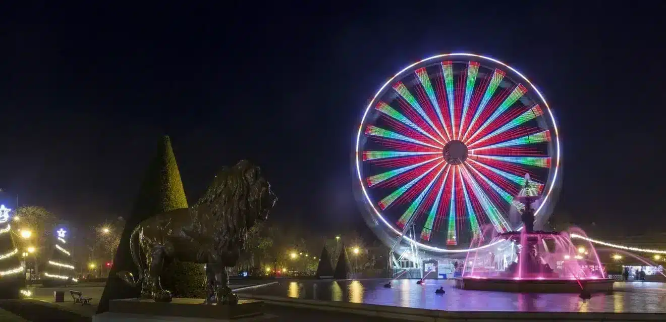 Animations Soleils d'hiver 2016, grande roue et illuminations dans le jardin du Mail