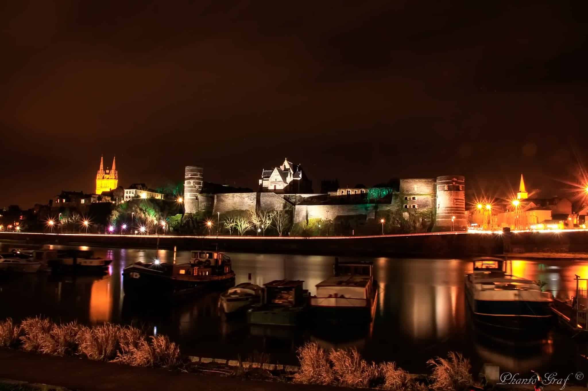 Vue nocturne à Angers