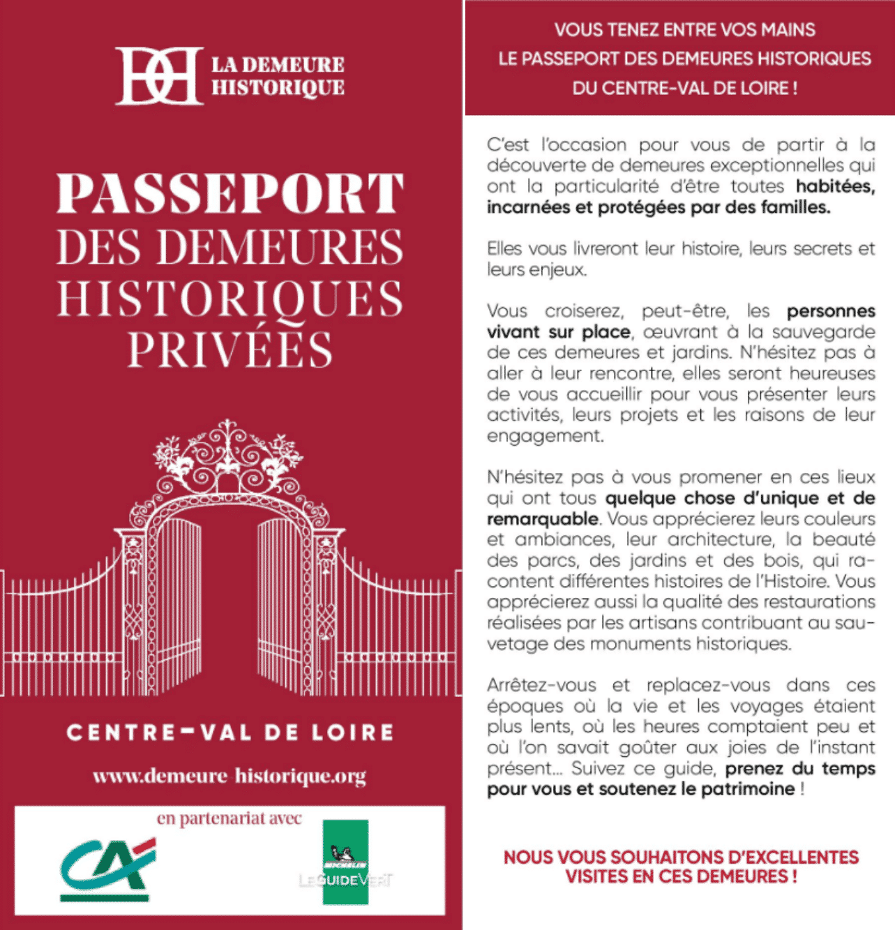 Passeport demeures historiques région centre val de loire catp