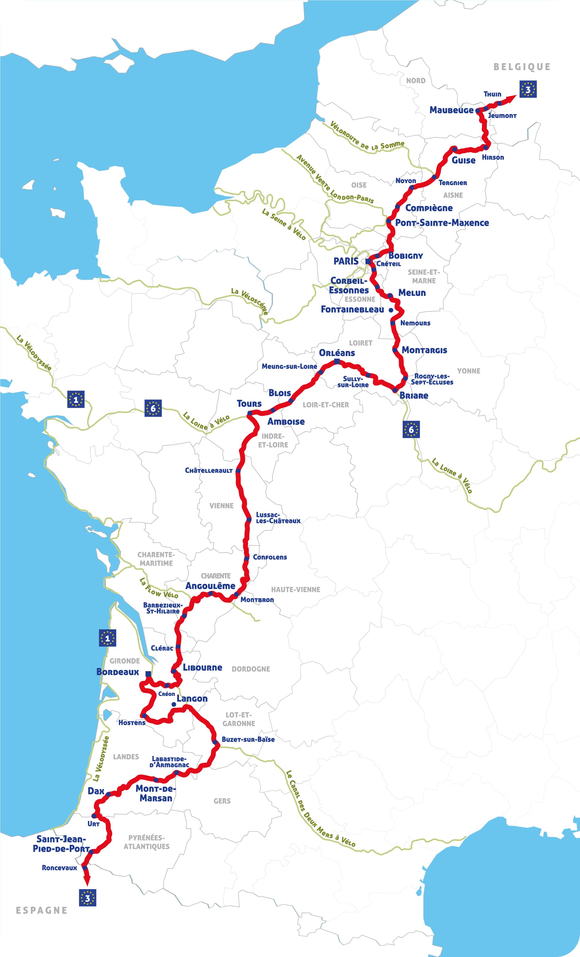 parcours de la scandibérique dans le Loiret