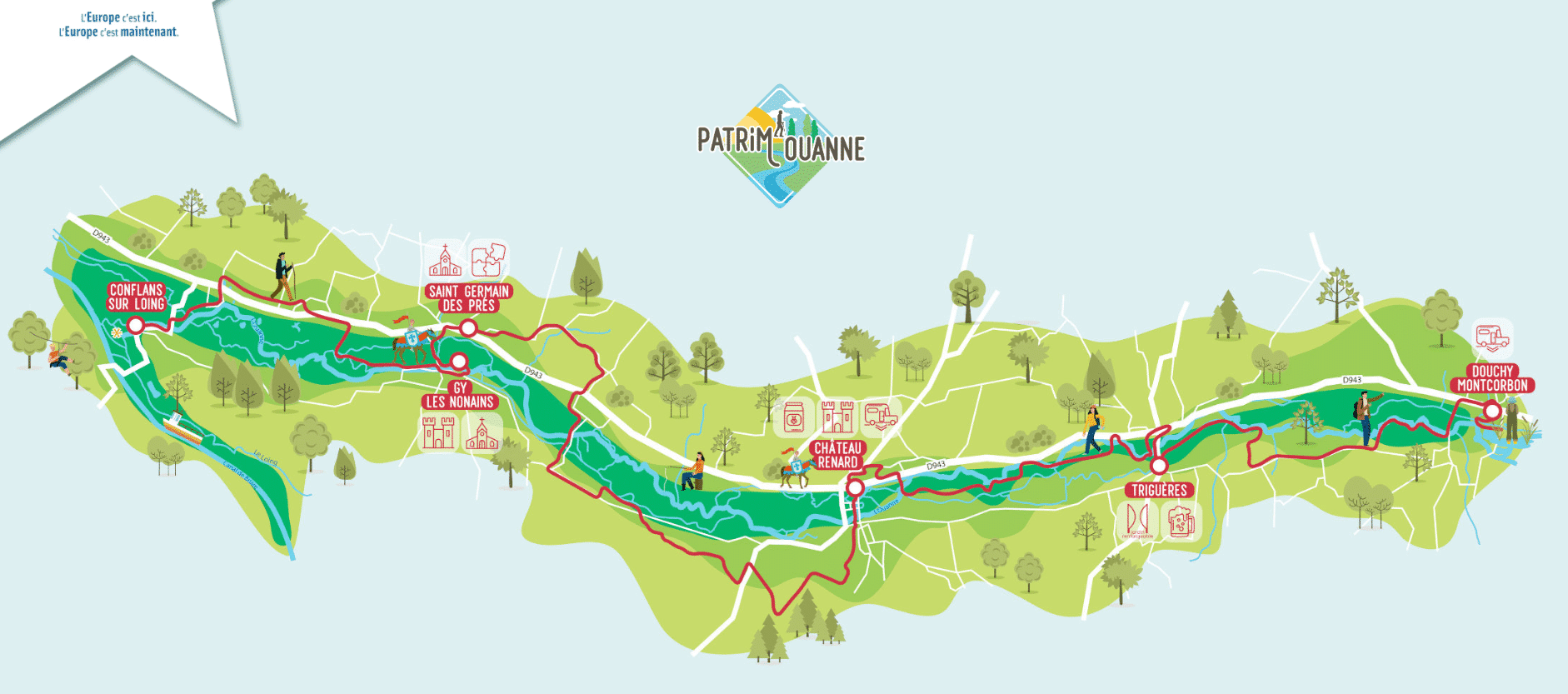 Parcours randonnée vallée de l'ouanne